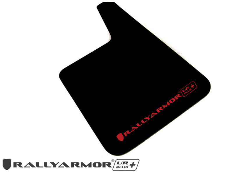 Rally Armor Universal Fit (No Hardware) UR Plus Red UR Mud Flap w/ White Logo - Racecraft Industries