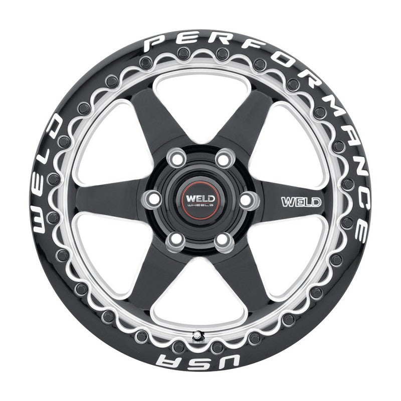 Weld S909 17x10 Ventura 6 Beadlock 6x139.7 ET25 BS6.50 Gloss BLK MIL DIA 106.1 - Racecraft Industries