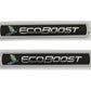 Ford Racing Black/Silver EcoBoost Emblem 3-1/2in x 9/16in - Set of 2 - Racecraft Industries