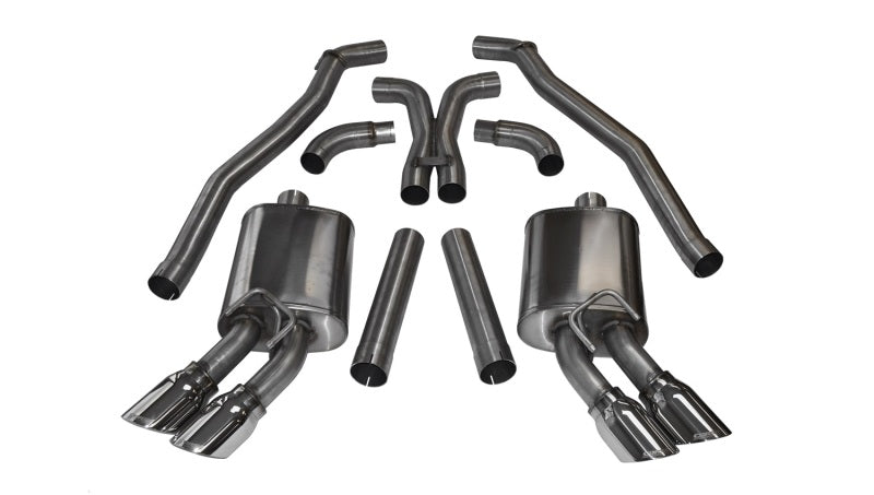 Corsa 2012-2015 Chevrolet Camaro Coupe ZL1 6.2L V8 Polished Sport Cat-Back + XO Exhaust - Racecraft Industries