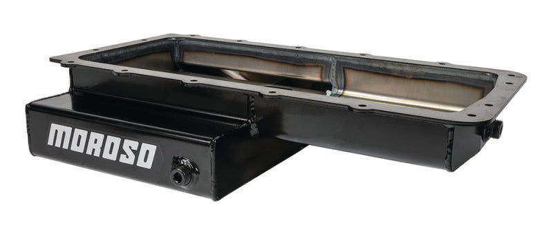 Moroso Ford 5.0 Coyote/Cobra (w/Rear Sump) Road Race Baffled Wet Sump 9.5qt 4.5in Steel Oil Pan - Racecraft Industries