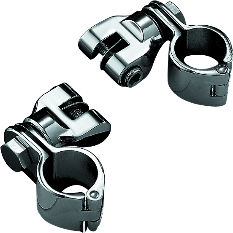 Kuryakyn Peg Mounts With 1-1/4in Magnum Quick Clamps Chrome (Pair) - Racecraft Industries