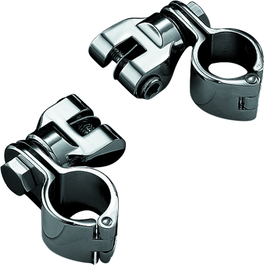 Kuryakyn Peg Mounts With 1-1/4in Magnum Quick Clamps Chrome (Pair) - Racecraft Industries