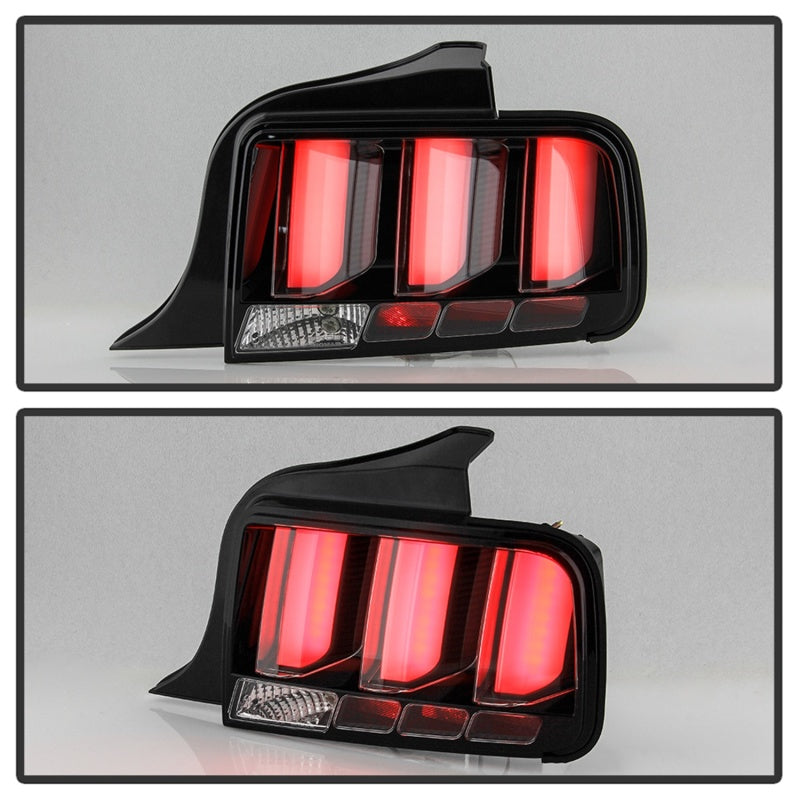 Spyder 05-09 Ford Mustang (White Light Bar) LED Tail Lights - Black ALT-YD-FM05V3-LED-BK - Racecraft Industries