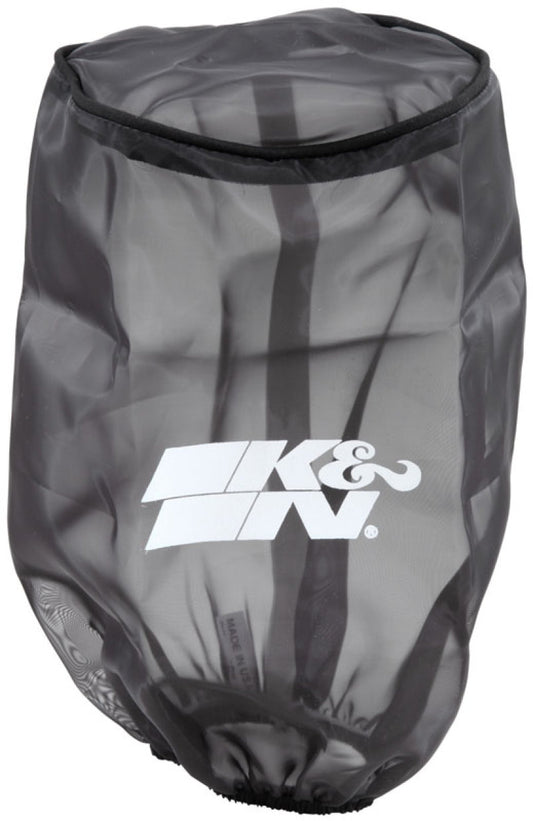 K&N Universal Round Tapered Filter Wrap - Black - 6in Base ID x 4.625in Top ID x 9in Height - Racecraft Industries