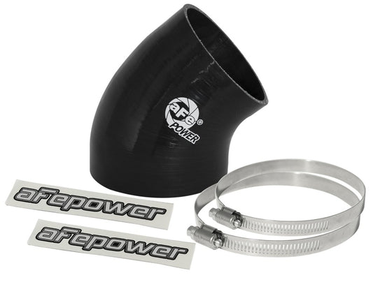 aFe MagnumFORCE Cold Air Int Sys Spare Parts Kit (4-3.5in ID x 40 Deg) Elbow Reducing Coupler - Blk - Racecraft Industries