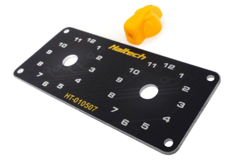 Haltech Dual Switch Panel Kit w/Yellow Knob - Racecraft Industries