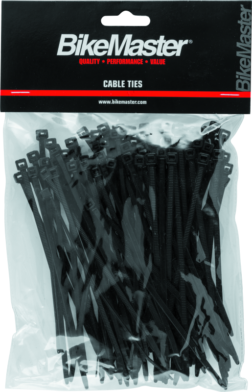 BikeMaster 5.5in Cable Ties (Pack of 100) - Black - Racecraft Industries