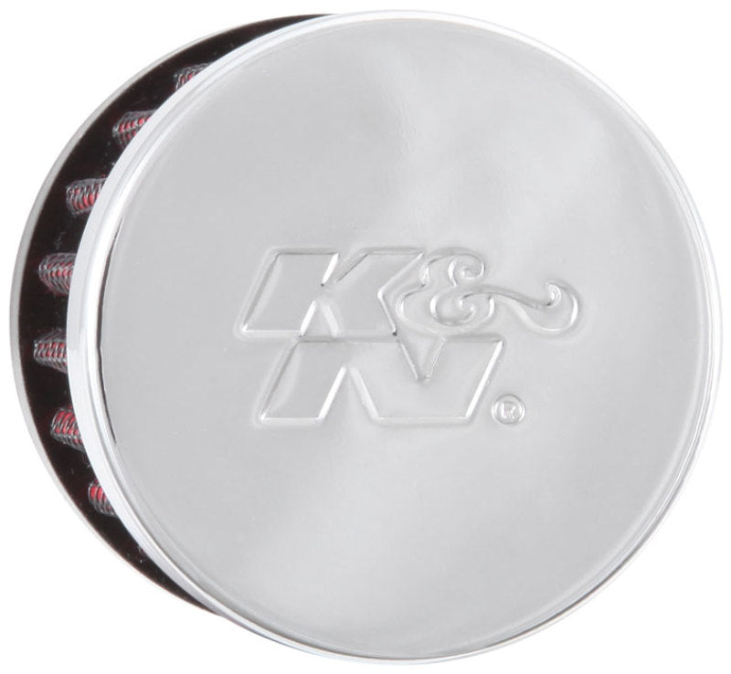 K&N Clamp On Rubber Base Crankcase Vent Filter 0.5in Flange ID 2in OD 1.5in Height - Racecraft Industries