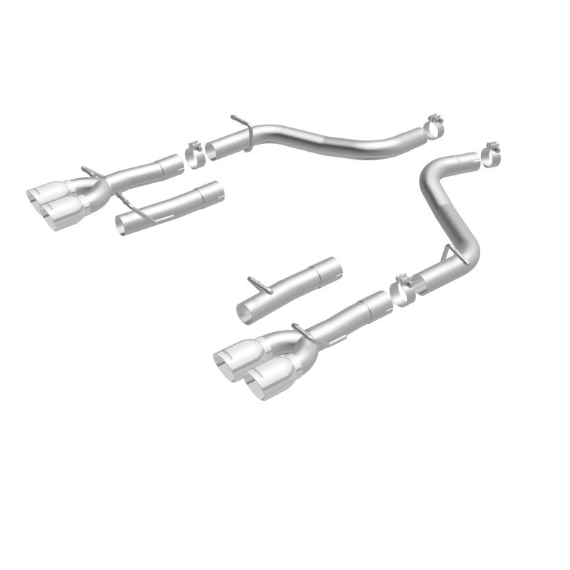 MagnaFlow Axle-Back, SS, 2.5in, Quad Split Rear 3.5in Tip 2015 Dodge Challenger 3.6L V6 - Racecraft Industries