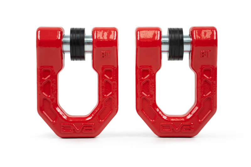 DV8 Offroad Elite Series D-Ring Shackles - Pair (Red) - Racecraft Industries