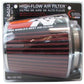 K&N Universal Air Filter Chrome Round Tapered Red - 4in Flange ID x 1.125in Flange Length x 5.5in H - Racecraft Industries