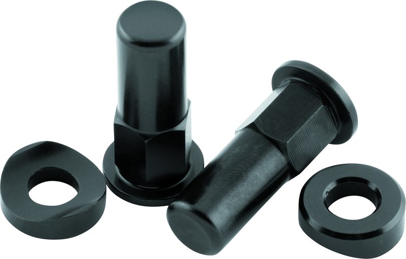 BikeMaster Rim Lock Nuts (Pair) T6 Aluminum/Black - Racecraft Industries