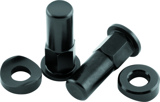 BikeMaster Rim Lock Nuts (Pair) T6 Aluminum/Black - Racecraft Industries