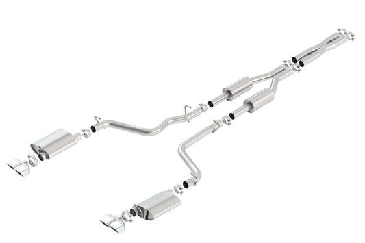 Borla 09-14 Dodge Challenger R/T 5.7L RWD 2Dr. Dual Rctgl. Angle S-Type CB Exhaust - Rear Split Exit - Racecraft Industries