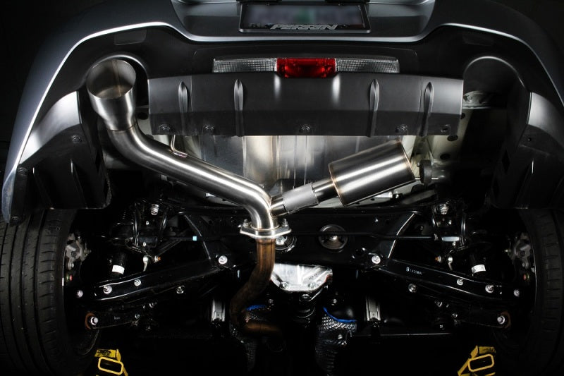 Perrin 2022 BRZ/GR86 Axle Back Exhaust SS (Single Side Exit w/Helmholtz Chamber) - Racecraft Industries