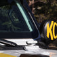 KC HiLiTES 6in. Round Soft Cover (Pair) - Black w/Yellow KC Logo - Racecraft Industries