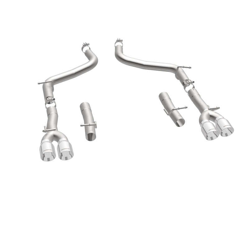 MagnaFlow Axle-Back, SS, 2.5in, Quad Split Rear 3.5in Tip 2015 Dodge Challenger 3.6L V6 - Racecraft Industries