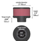 K&N 0.625 inch ID 2 inch OD 1.5 inch H Clamp On Crankcase Vent Filter - Racecraft Industries