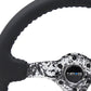 NRG Reinforced Steering Wheel (350mm / 3in. Deep) Blk Leather w/Hydrodipped Digi-Camo Spokes - Racecraft Industries