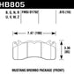 Hawk 15-17 Ford Mustang Brembo Package DTC-70 Front Brake Pads - Racecraft Industries