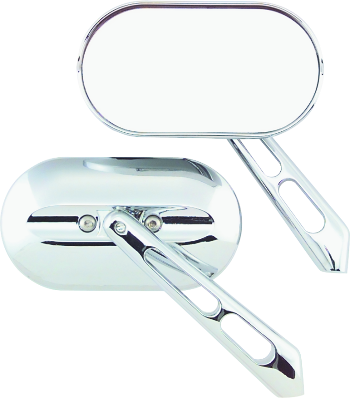 Kuryakyn Magnum Mirrors Small Flat Glass Chrome - Racecraft Industries