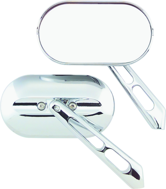 Kuryakyn Magnum Mirrors Small Flat Glass Chrome - Racecraft Industries