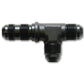 Vibrant -3AN Bulkhead Adapter Tee on Run Fittings - Anodized Black Only - Racecraft Industries