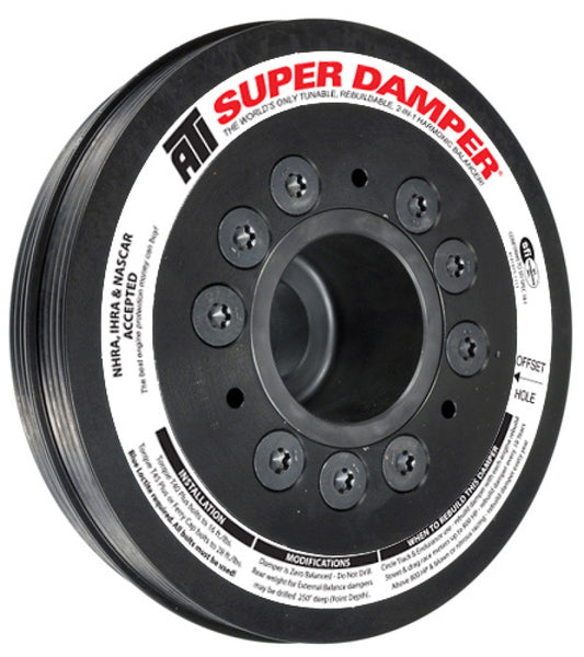 ATI Damper - 6.78in - Alum - (2) 4 Grv - Mitsubishi Eclipse - 4G63 w/Integral Lower Cam Drive - Racecraft Industries