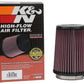 K&N Filter Universal Rubber Filter 4 inch Flange 5 3/8 inch Base 4 3/8 inch Top 7 inch Height - Racecraft Industries