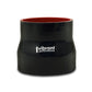 Vibrant 3.5in I.D. x 4.250in I.D. x 4.5in Long 4 Ply Gloss Black Silicone Transition Hose - Racecraft Industries