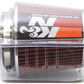 K&N Universal Air Filter Chrome Round Tapered Red - 4in Flange ID x 1.125in Flange Length x 5.5in H - Racecraft Industries