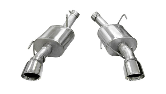 Corsa 2005-2010 Ford Mustang Shelby GT500 5.4L V8 Polished Xtreme Axle-Back Exhaust - Racecraft Industries