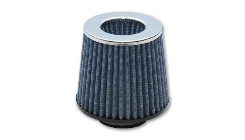 Vibrant Open Funnel Perf Air Filter (5in Cone O.D. x 5in Tall x 2.75in inlet I.D.) Chrome Filter Cap - Racecraft Industries