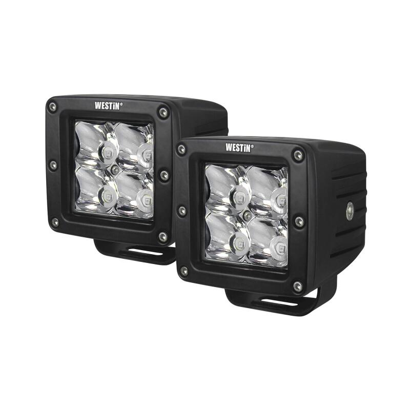 Westin Compact LED -4 5W Cree 3 inch x 3 inch (Set of 2) - Black - Racecraft Industries