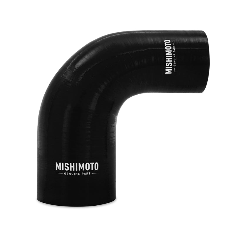 Mishimoto Silicone Reducer Coupler 90 Degree 3in to 3.5in - Black - Racecraft Industries