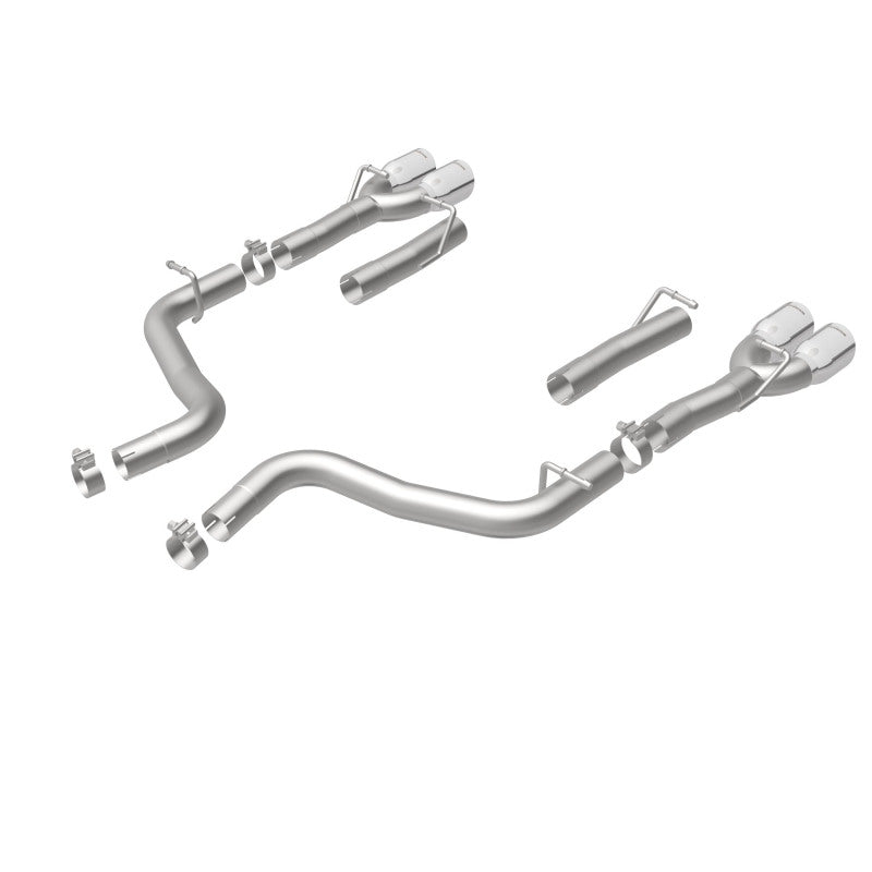 MagnaFlow Axle-Back, SS, 2.5in, Quad Split Rear 3.5in Tip 2015 Dodge Challenger 3.6L V6 - Racecraft Industries