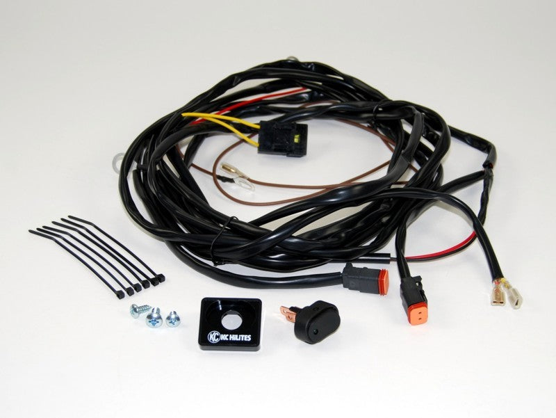 KC HiLiTES Wiring Harness for (2) Lights w/2-Pin Deutsch Connectors (110w Max Total) - Racecraft Industries