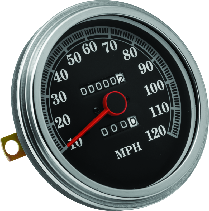 Bikers Choice 91-95 Softail Black Face Speedo With Dome Lens 2240:60 Front Drive Cast Dash Only - Racecraft Industries
