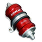 Fuelab 818 In-Line Fuel Filter Standard -6AN In/Out 10 Micron Fabric - Red - Racecraft Industries