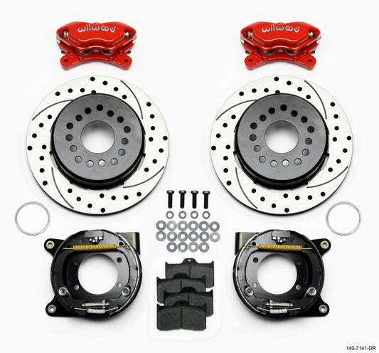 Wilwood Forged Dynalite P/S P-B Kit Drilled-Red Chevy 12 Bolt w/ C-Clips - Racecraft Industries