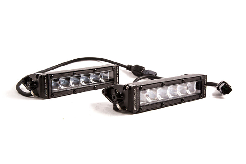 Diode Dynamics 6 In LED Light Bar Single Row Straight SS6 - White Wide Light Bar (Pair) - Racecraft Industries