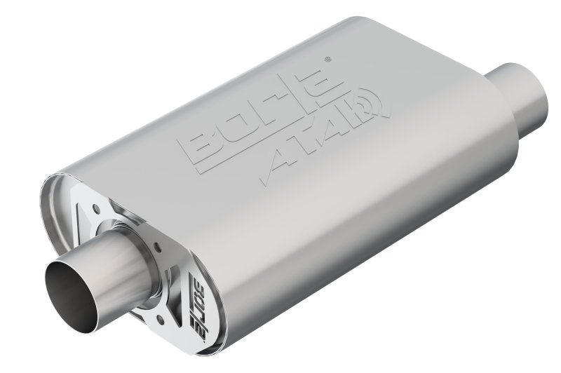 Borla CrateMuffler SBC Hot 350/383 2.5 inch Offset/Center 14in x 4.35in x 9in Oval Atak Muffler - Racecraft Industries