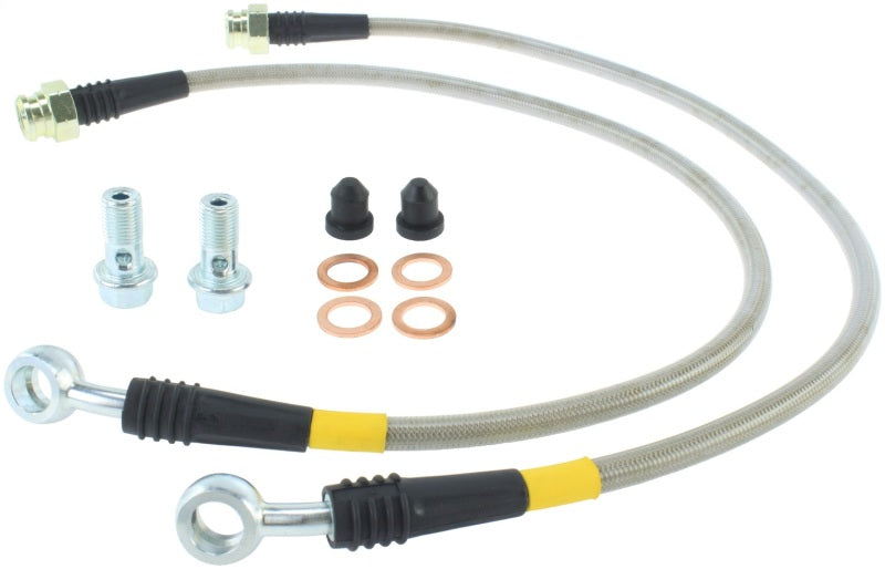 StopTech 14-15 Chevy Corvette Z51 (C7) V8 Stainless Steel Front Brake Lines - Racecraft Industries