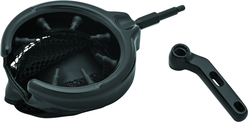 Kuryakyn Drink Holder With Basket Perch Mount Gloss Black - Racecraft Industries