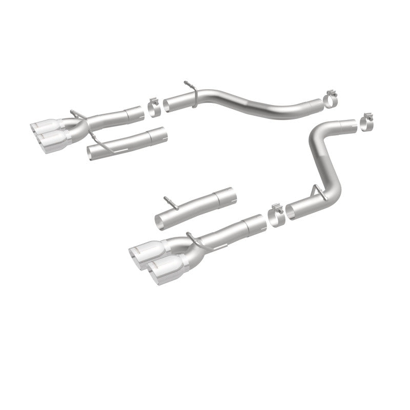 MagnaFlow Axle-Back, SS, 2.5in, Quad Split Rear 3.5in Tip 2015 Dodge Challenger 3.6L V6 - Racecraft Industries