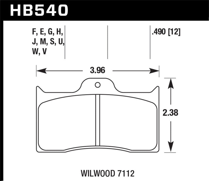 Hawk Wilwood 7112 Blue 9012 Race Brake Pads - Racecraft Industries