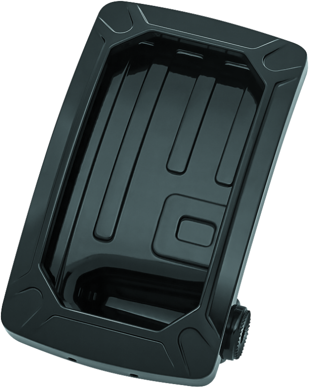 Kuryakyn Nova Curved Vertical Mount Side License Plate Holder Gloss Black - Racecraft Industries