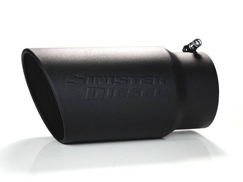 Sinister Diesel Universal Black Ceramic Coated Stainless Steel Exhaust Tip (5in to 6in) - Racecraft Industries