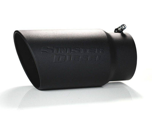 Sinister Diesel Universal Black Ceramic Coated Stainless Steel Exhaust Tip (5in to 6in) - Racecraft Industries